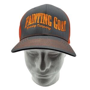 Fainting Goat Brewing Company Trucker Cap Black Orange Snapback One Size